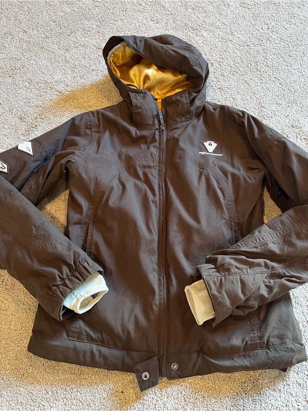 Durable Burton Snowboarding Jacket with Gold Lining